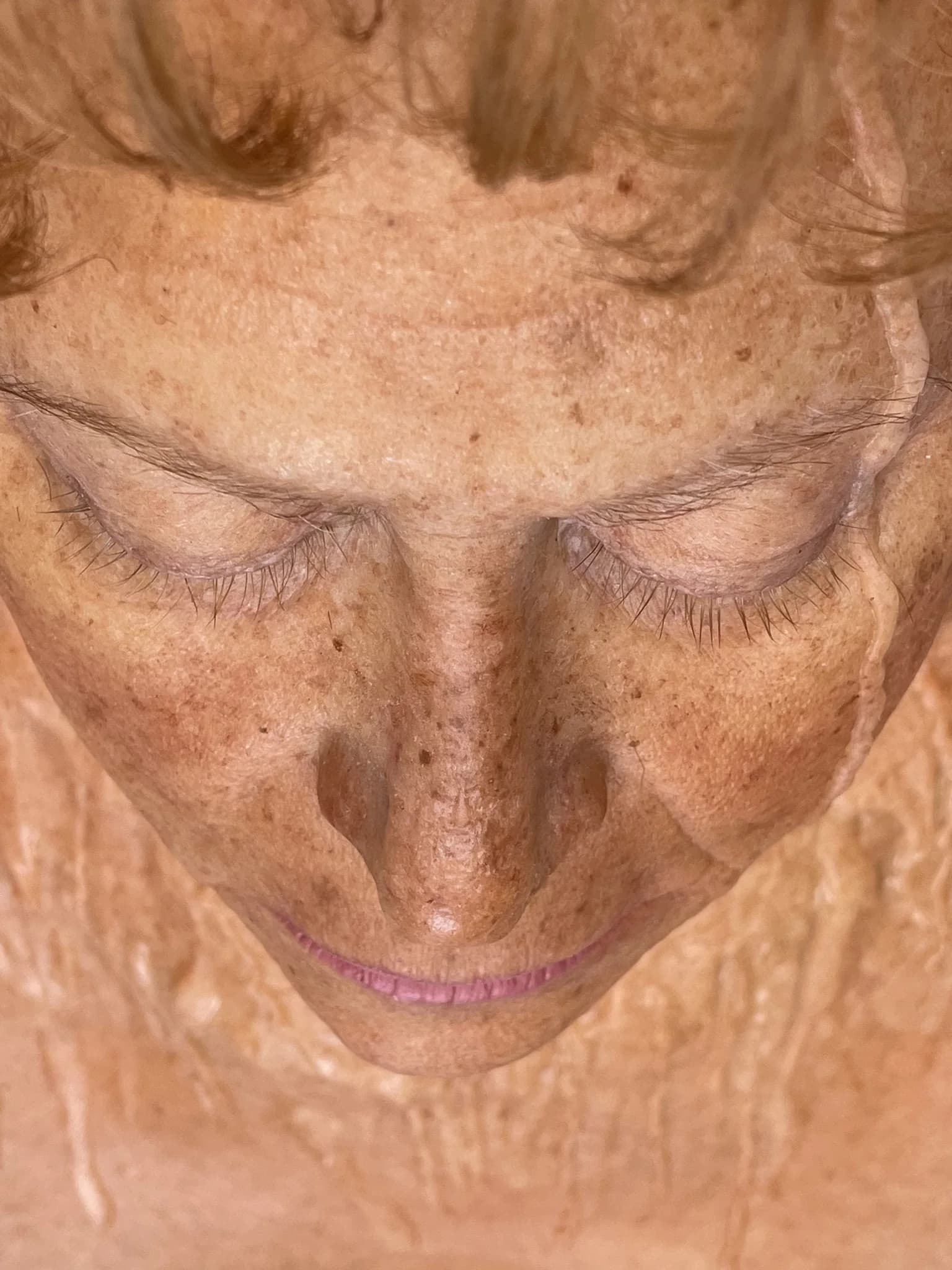 Aged Face Overhead Closeup