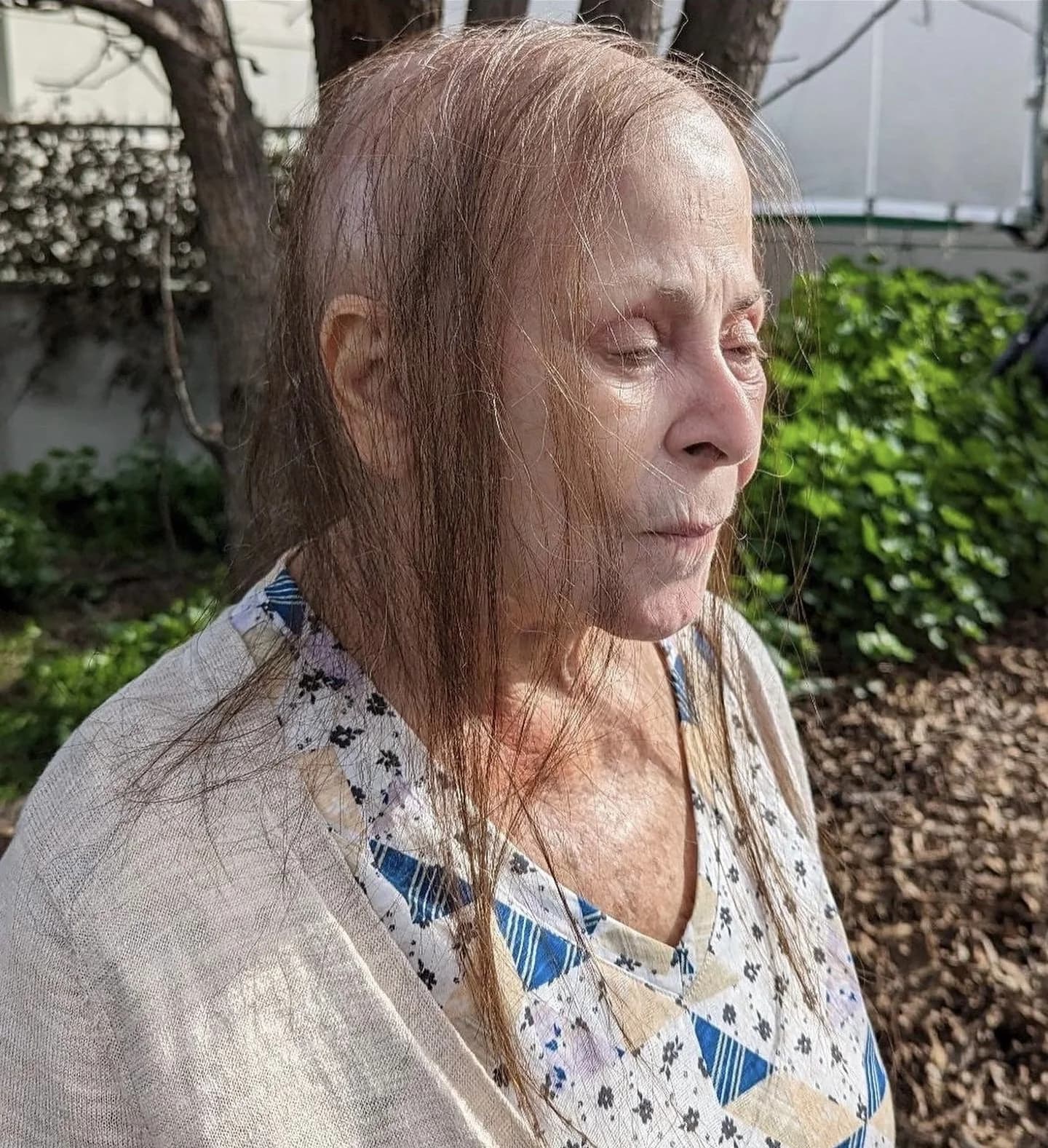 Aged Woman Outdoor Hair Reference